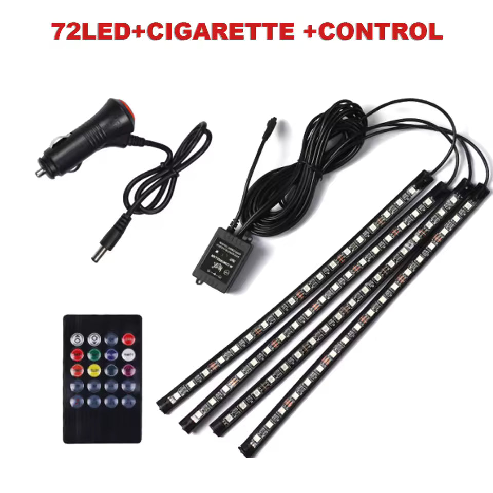 72 LED's per strip RGB Car Foot Ambient Light